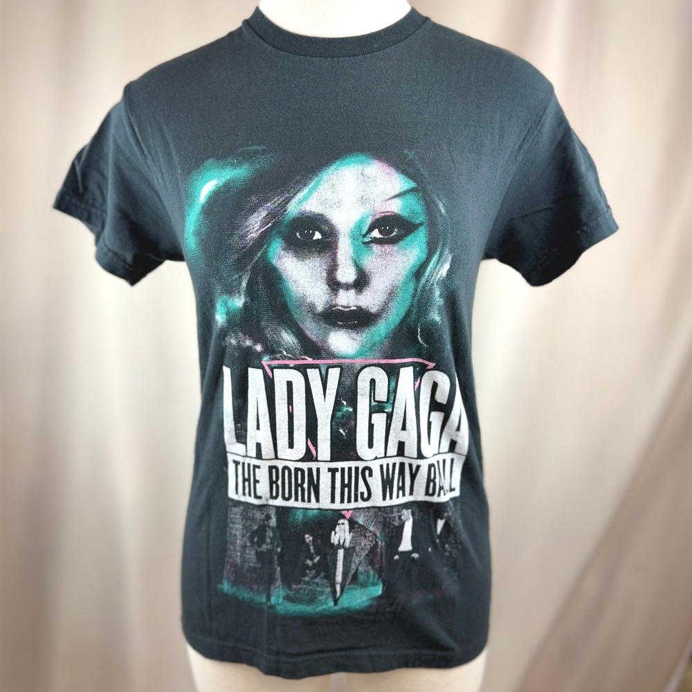 Lady Gaga|T-Shirt Black|S|Born this Way Tour 2012 Merch Tour Concert Puerto Rico